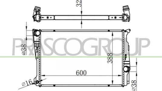 PRASCO BM804R001 Radiator motorkjøling PRASCO BM804R001 Radiator motorkjøling