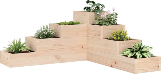 Hageplantekasse 4 etasjer 80,5x79x36 cm heltre furu