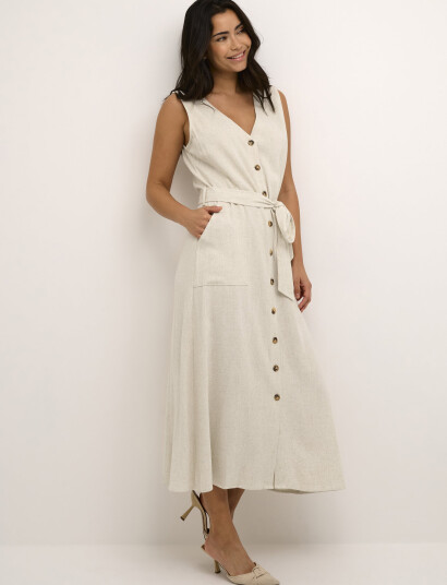 Kaffe Kaliny Sleeveless Dress Beige 44 Kaffe Kaliny Sleeveless Dress Beige 44