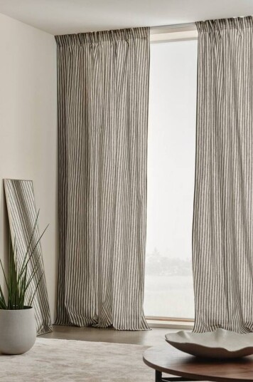 Jotex HANNA gardin med multifunksjonsbånd 2-pk Grønn/beige 1662019-02-300 1662019-04-250