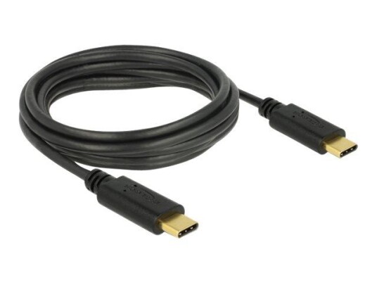 Delock USB-C kabel 3 m 5 A 480 Mbit/s Hankjønn Svart