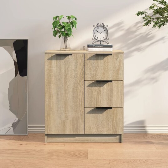 vidaXL Skjenk sonoma eik 60x30x70 cm konstruert tre vidaXL Skjenk sonoma eik 60x30x70 cm konstruert tre