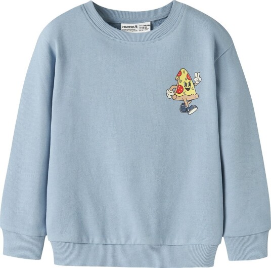 Name It Collegegenser NmmVasha Ashley Blue/Pizza Name It 1½ år (86) Collegegenser Lyseblå