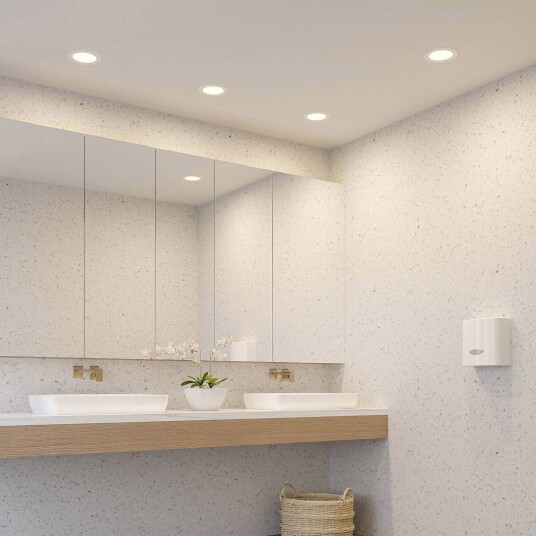 Prios LED innbyggingslampe Cadance hvit 17 cm sett med 3 stk CCT