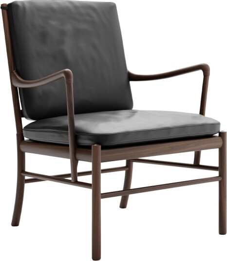 Carl Hansen Carl Hansen Ow149 Colonial Chair Oljad Valnöt Lädergrupp B Thor 301 Lenestoler Ole Wanscher Svart Lær/tre