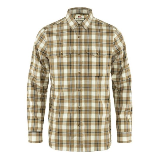 Fjellreven  Singi Flannel Shirt Ls M Herre, 232-614 Buckwheatbrown-Patinagreen, L