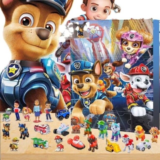 2026 Jule Paw Team Leker Adventskalender 24 Dager Jule Nedtellingskalender Figurinleker for Gutter og Jenter Julegaver