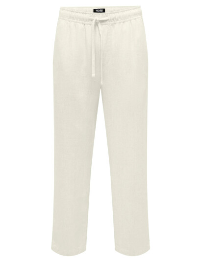 ONLY & SONS Onssinus Loose Visc Lin 0075 Pnt Cs - White - XL ONLY & SONS Onssinus Loose Visc Lin 0075 Pnt Cs - White - XL