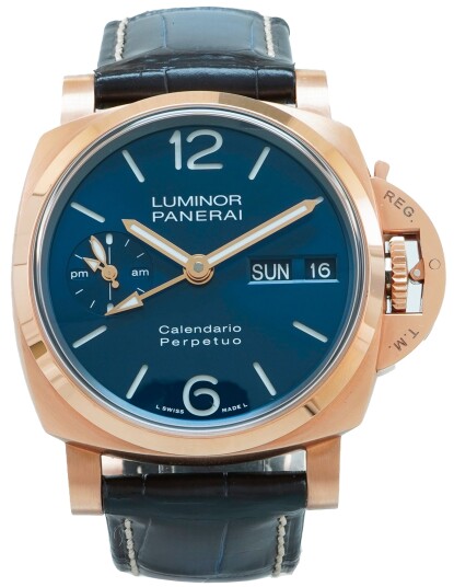 Panerai Herreklokke PAM00742 Luminor Blå/Lær Ø44 mm