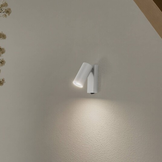 Euluna Veggspot FOURTY lysegrå høyde 17 cm metall GU10 FOURTY Nowodvorski Lighting Aluminium / grå / sink Stue / spisestue Metall Moderne