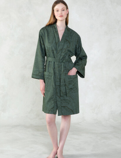 Ralph Lauren Home Doncaste Bath Robe - Green - L