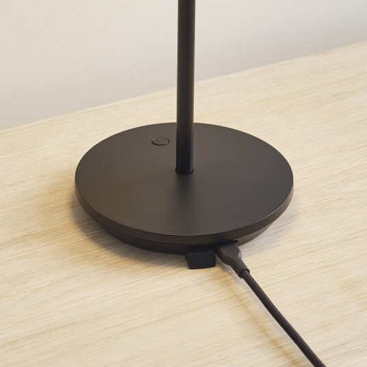 Nevis Accent Rechargeable Table Lamp Black