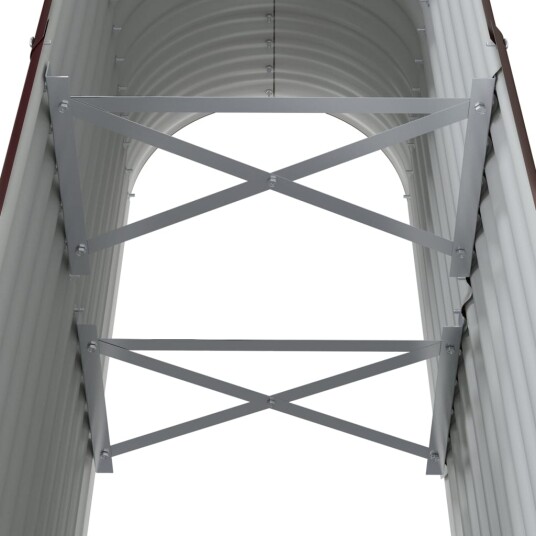 vidaXL Plantekasse pulverlakkert stål 114x40x68 cm brun