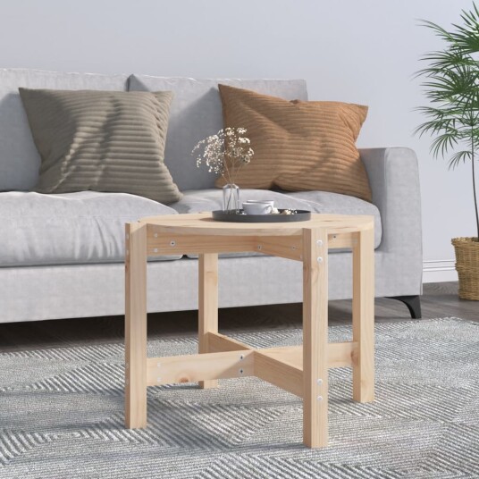vidaXL Salongbord Ø 62,5x45 cm heltre furu vidaXL Salongbord Ø 62,5x45 cm heltre furu