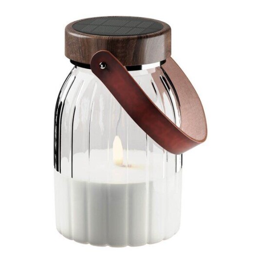 DeluxeHomeart LED glass lanterne 13 x 17 cm solcelledrevet DeluxeHomeart LED glass lanterne 13 x 17 cm solcelledrevet