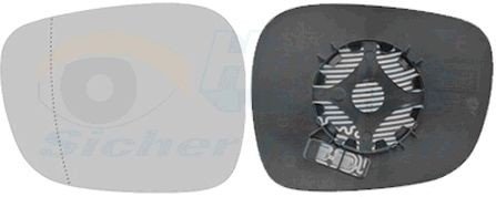Speilglass ytterspeil VAN WEZEL 0678837U Speilglass ytterspeil VAN WEZEL 0678837U