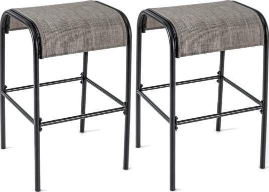 Utendørs barkrakker – metallramme ergonomisk stoffsete