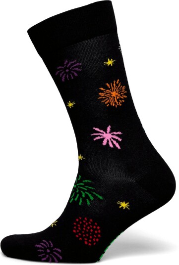Happy Socks Fireworks Sock - BLACK - 36-40