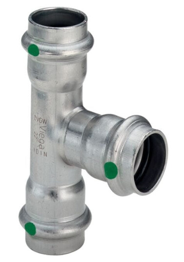 Viega Sanpress Inox 28mm T-rør Pressfitting i Rustfritt Stål