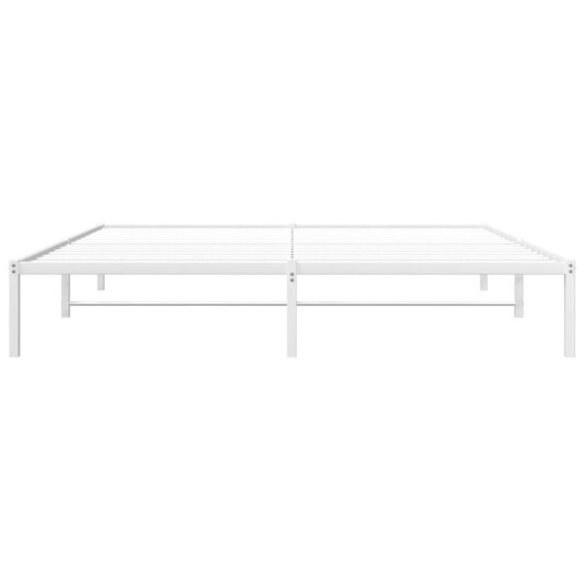 vidaXL Sengeramme i metall hvit 180x200 cm 8721012304802 vidaXL Sengeramme i metall hvit 180x200 cm 8721012304802