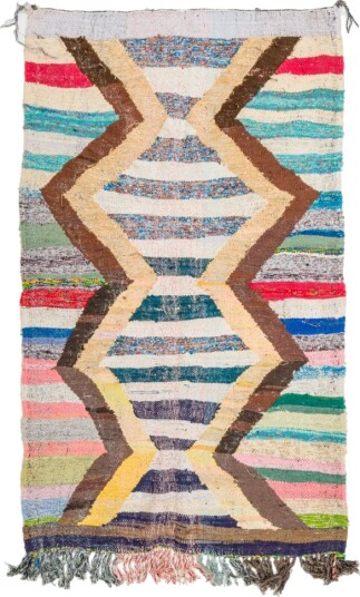 Marokkansk Boucherouite teppe 120 x 210 cm Størrelse: 120 x 210 cm