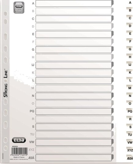 Register Elba Strong-Line® Basic A4 Pp Hvid A-Å