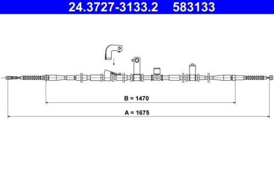 Ate Tautrekk parkeringsbrems ATE 24.3727 3133.2