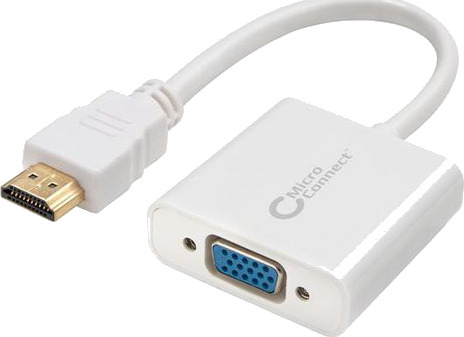 MicroConnect HDMI til VGA Videokonverter - Hvit - 0.15m