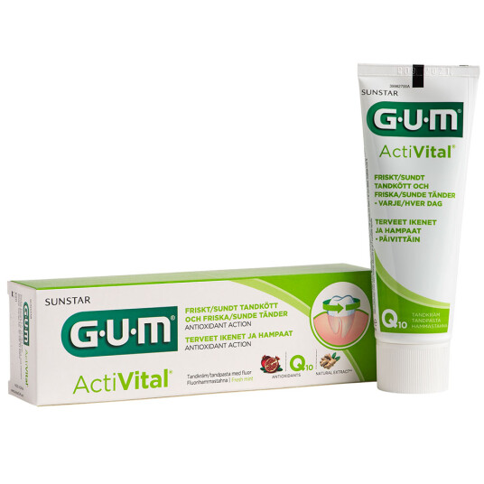 GUM ActiVital Q10 Tannkrem for sunne tenner og tannkjøtt GUM ActiVital Q10 Tannkrem for sunne tenner og tannkjøtt