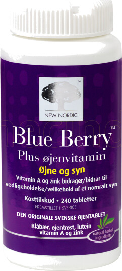 New Nordic Blue Berry Plus Øyevitamin 240 Tabletter