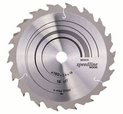 Bosch Speedline Wood Sirkelsagblad 160 mm 18T for Tre