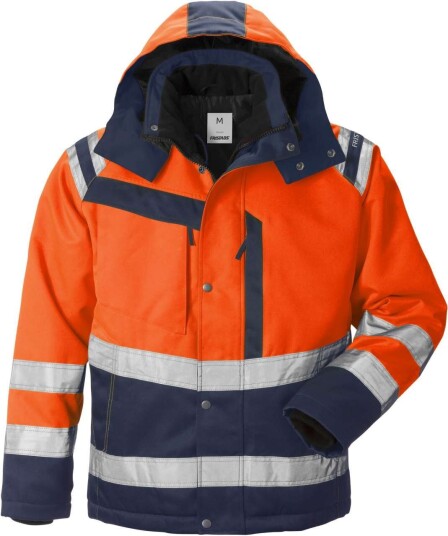 Fristads Vinterjacka 4043 Pp, Klass 3 Varsel Orange/marinblå M Fristads Vinterjacka 4043 Pp, Klass 3 Varsel Orange/marinblå M