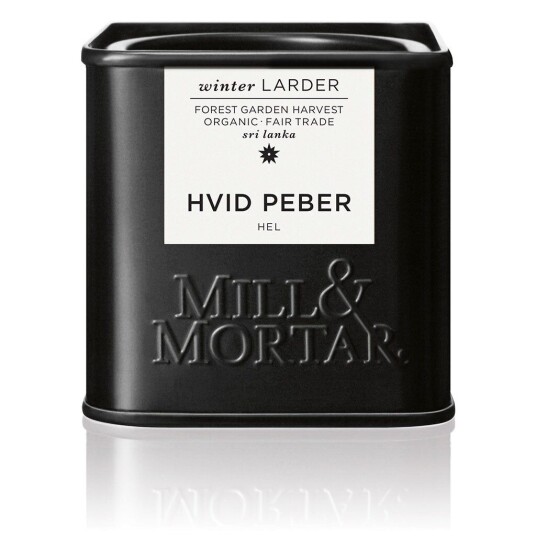 Mill & Mortar Hvit Pepper Hel 50g Mill & Mortar Hvit Pepper Hel 50g