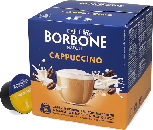 Caffè Borbone | Cappuccino 16 kapsler til Dolce Gusto