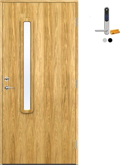 Ytterdør Swedoor Advance-Line Nordic Ribe Eik med Yale Doorman Classic Home