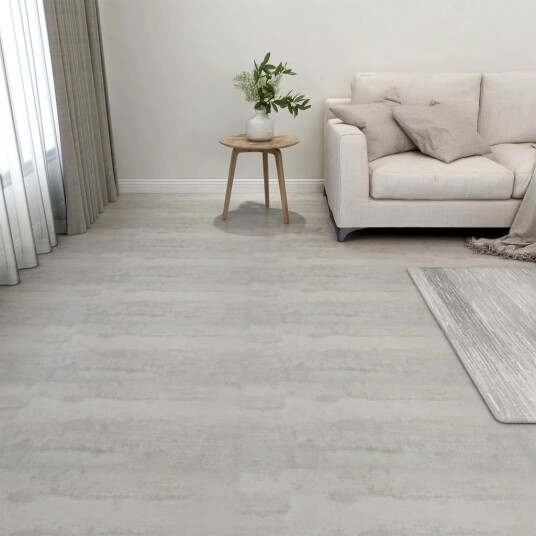 Selvklebende gulvplanker 20 stk PVC 1,86 m² lysegrå