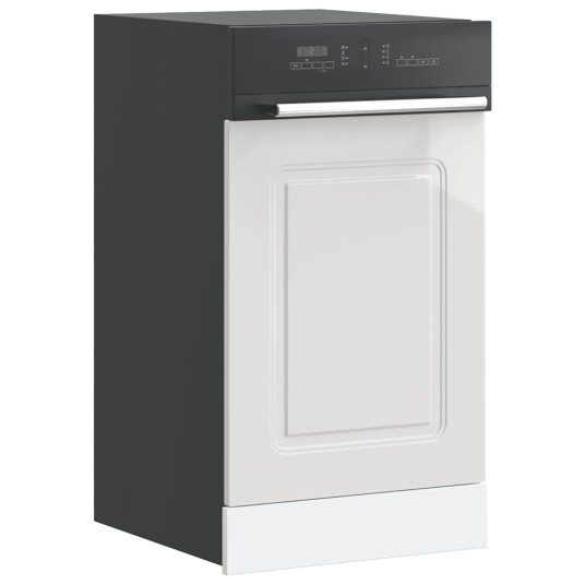  Oppvaskmaskin panel høyglans hvit 45x1,5x67 cm konstruert tre 8721158419958