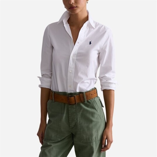 Ralph Lauren Stretch Slim Fit Cotton Shirt White