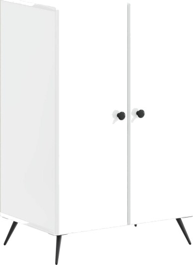vidaXL Sko Skap BREDA 59,5 x 39,5 x 90 cm Konstruert tre Høgglans hvit
