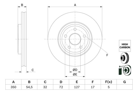 Bremseskive BOSCH 0 986 479 F01