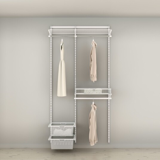 Innredningsløsning Elfa Garderobe Nr 11 Hvit B: 1096