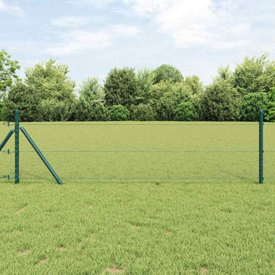 Gjerde med innlegg. Grå 0.4 x 100 m PVC belagt stål