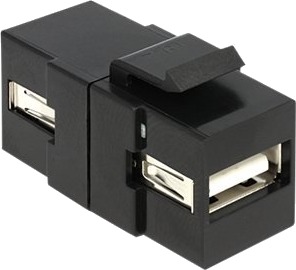 Delock Trapes-Jakk Usb Type A Svart Delock Trapes-Jakk Usb Type A Svart