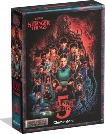 Clementoni Puzzle Stranger Things 5 1000 pieces 2D Puslespill