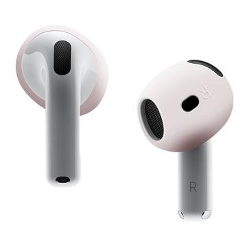 Sklisikkert øreproppdeksel i silikon for AirPods 4   Lys rosa