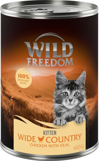 Wild Freedom Våtfôr Kitten Wide Country Kalv & Kylling 12 X 400 G