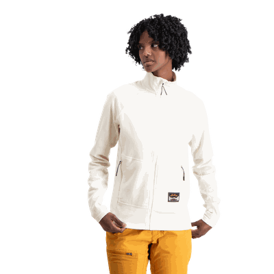 Lundhags Tived Merino Full Zip W ulljakke dame White L
