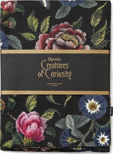 Spode Creatures of Curiosity Duk Svart 140x180 cm Spode Creatures of Curiosity Duk Svart 140x180 cm