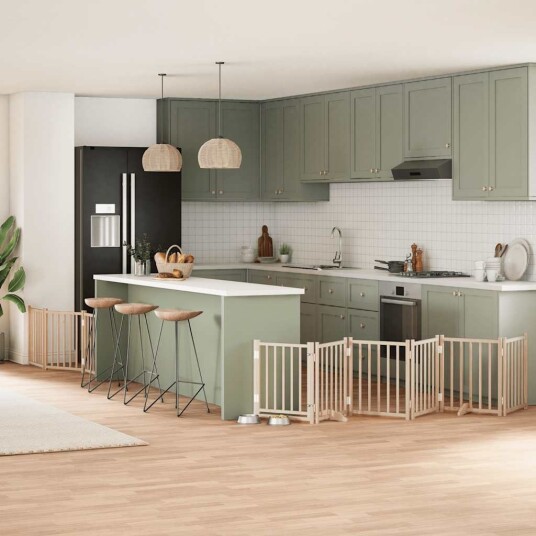 Vidaxl Hundeport Sammenleggbar 9 Paneler 450 cm Poppeltre