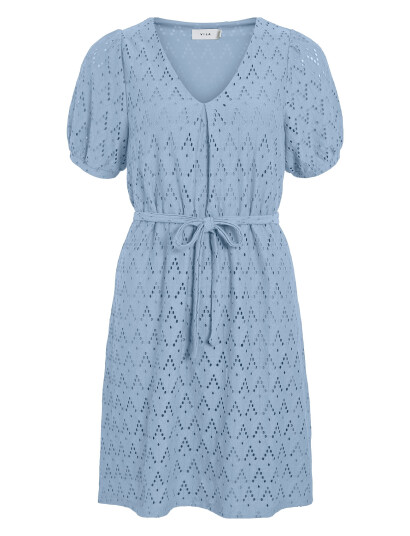 Vila Viamalina V-Neck S/S Dress/Pb - Blue - S